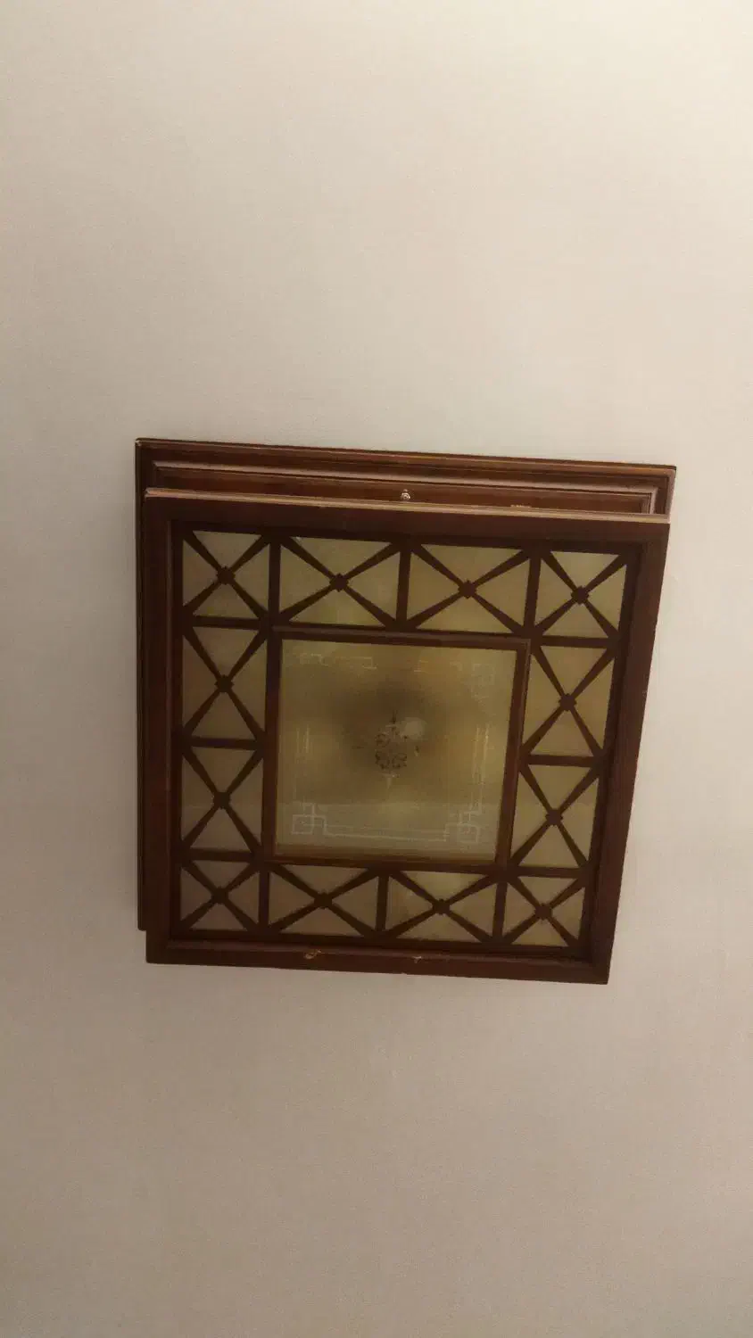 لوستر چوبی سقفی شید دکوری|لوستر و چراغ آویز|پردیس, فاز ۸|دیوار