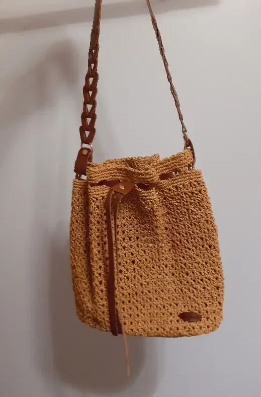 کیف دوشی رافیا با بند چرمی|کیف، کفش، کمربند|رشت, لاکانی|دیوار