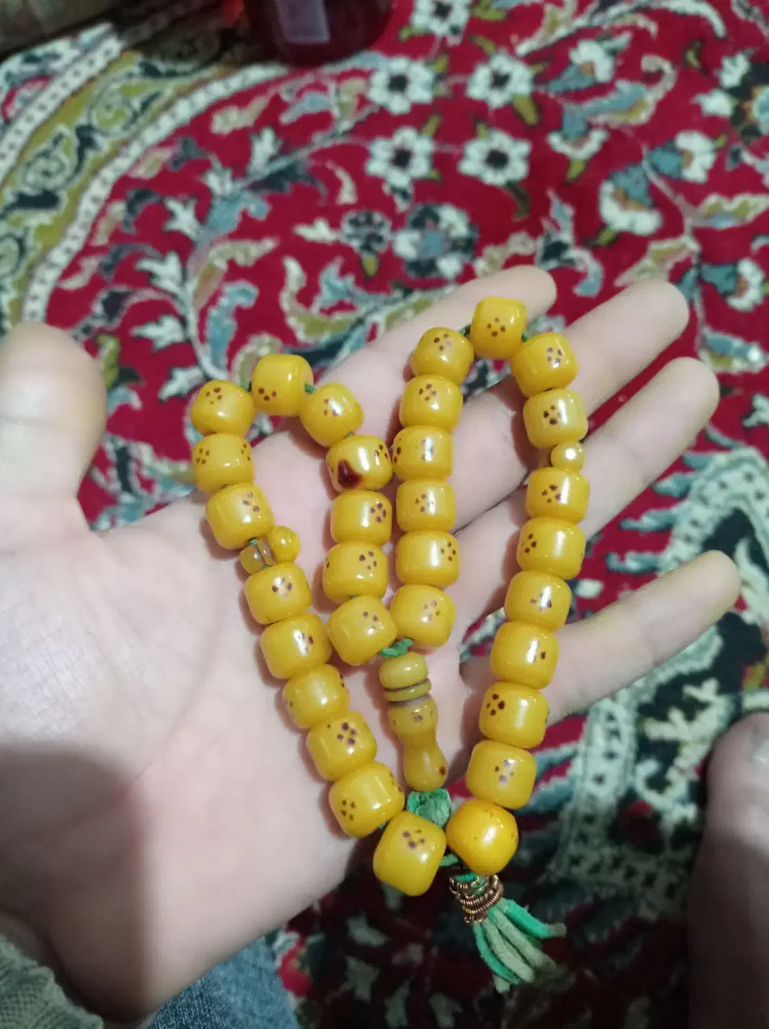 تسبیح سند لوس استخوانی آلمانی قدیمی|کلکسیون اشیاء عتیقه|قوچان, |دیوار