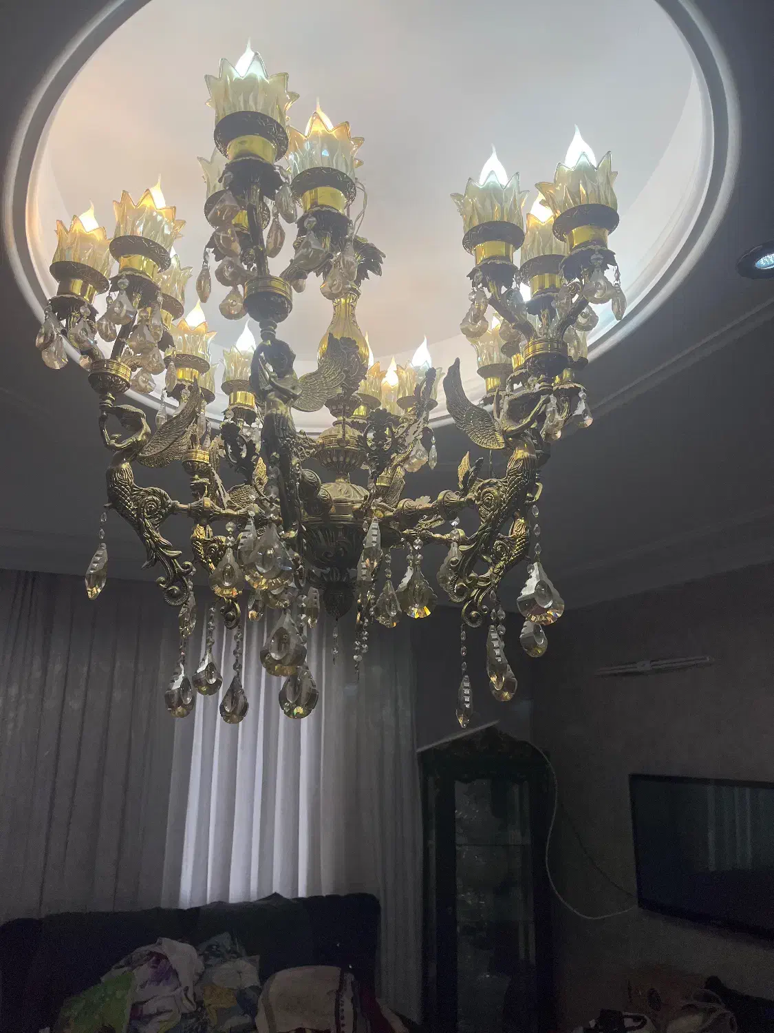 لوستر برنج سقفی و لوستر کنار دیواری|لوستر و چراغ آویز|ری, حمزه‌آباد|دیوار