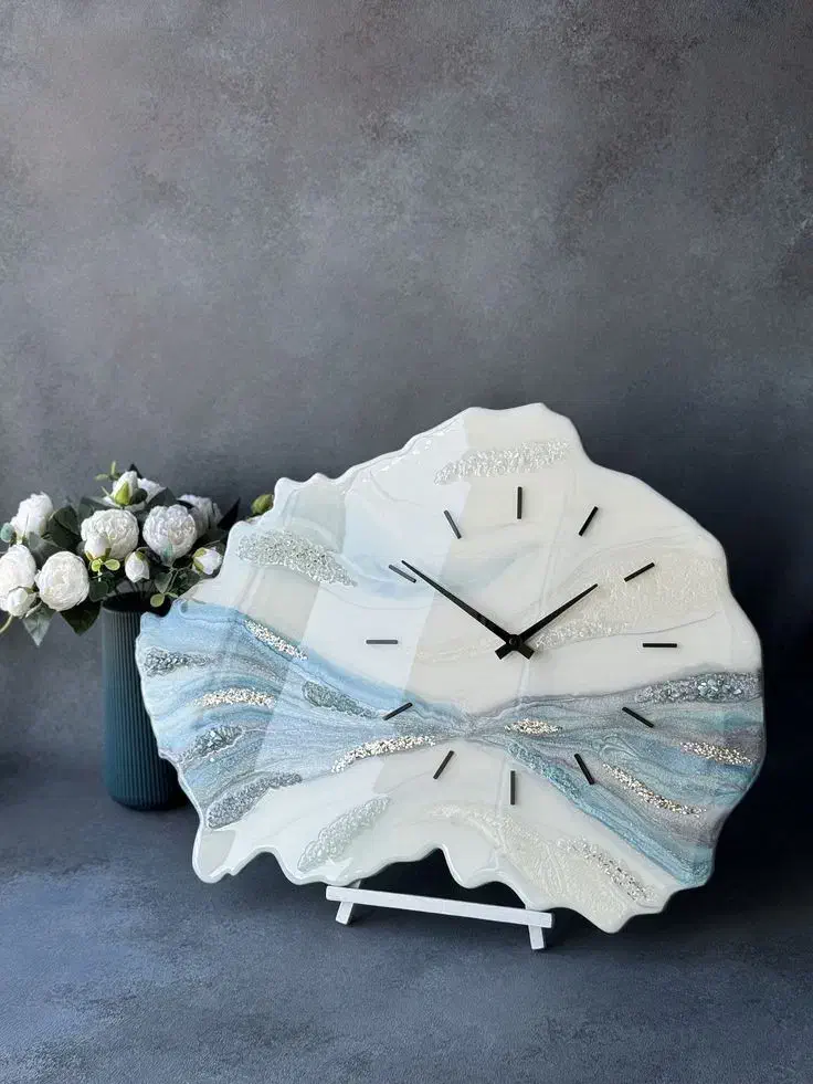 ساعت رزین به همراه ورکشاپ آموزشی|ساعت دیواری و تزئینی|گنبد کاووس, |دیوار