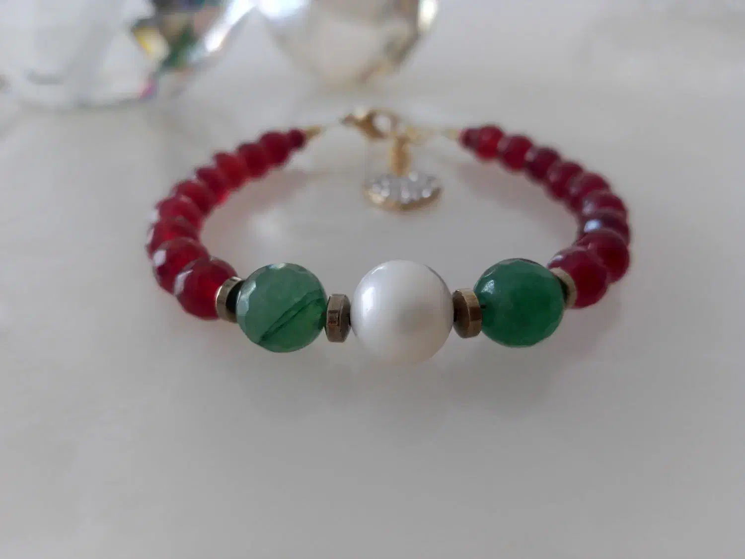 دستبند سنگ جید ،مرواریدپرورشی و عقیق|جواهرات|تهران, حکیمیه|دیوار