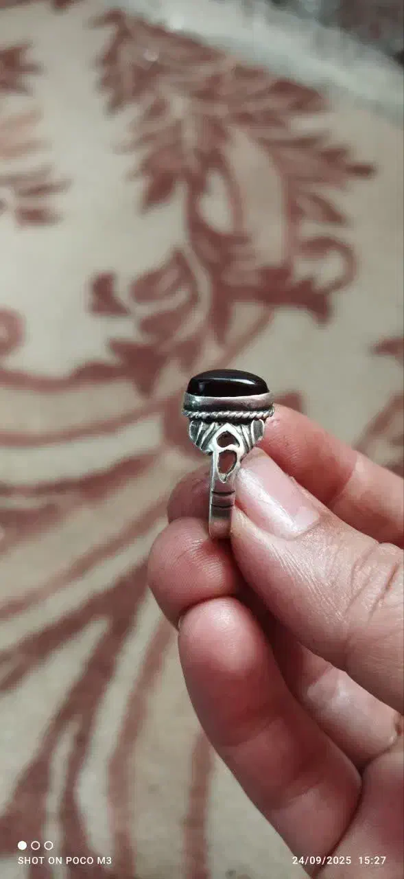 انگشتر زیبای جزع یمنی|جواهرات|نهاوند, |دیوار