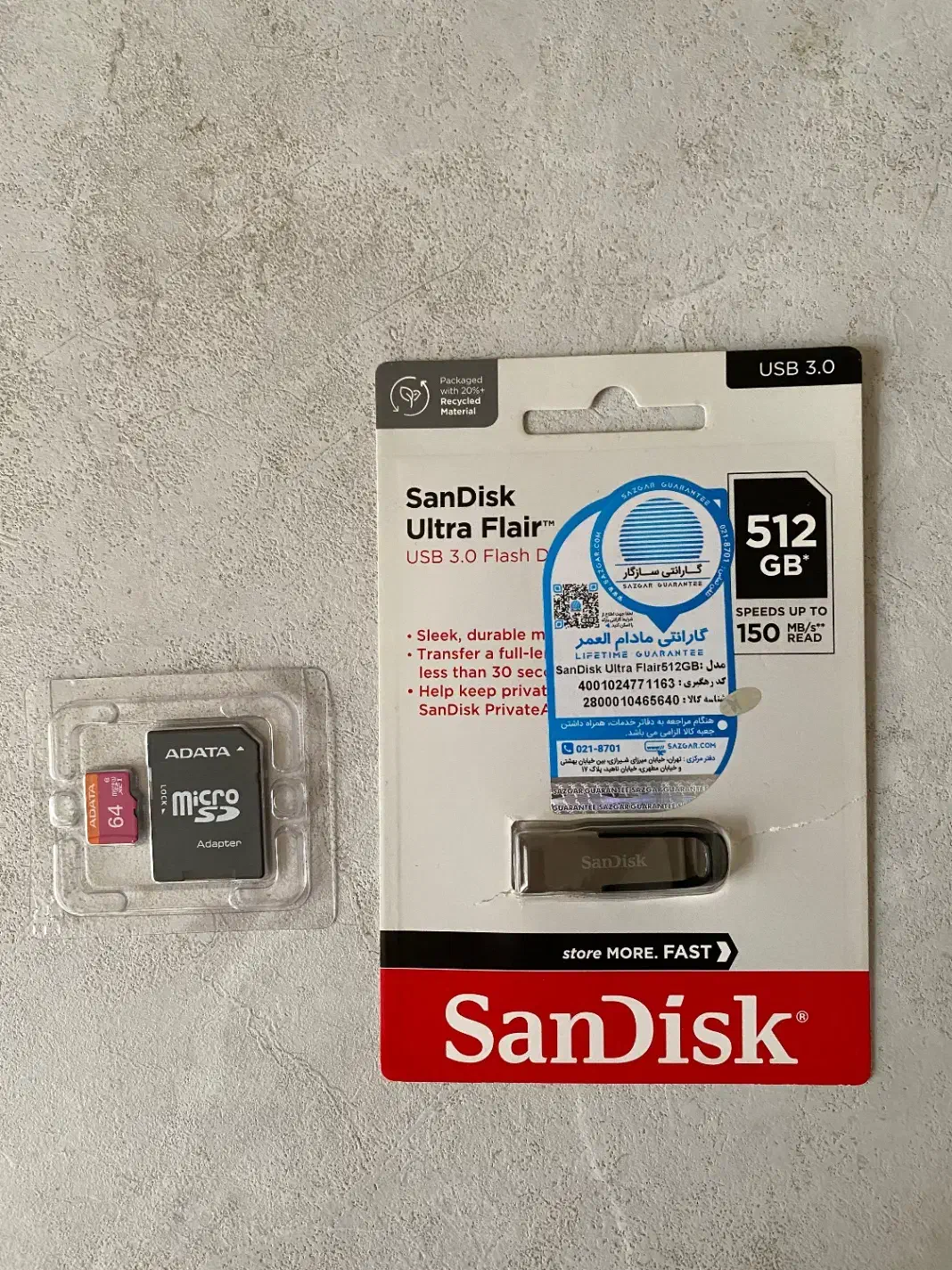 فلش ۵۱۲ مموری ۶۴|لوازم جانبی موبایل و تبلت|تبریز, |دیوار