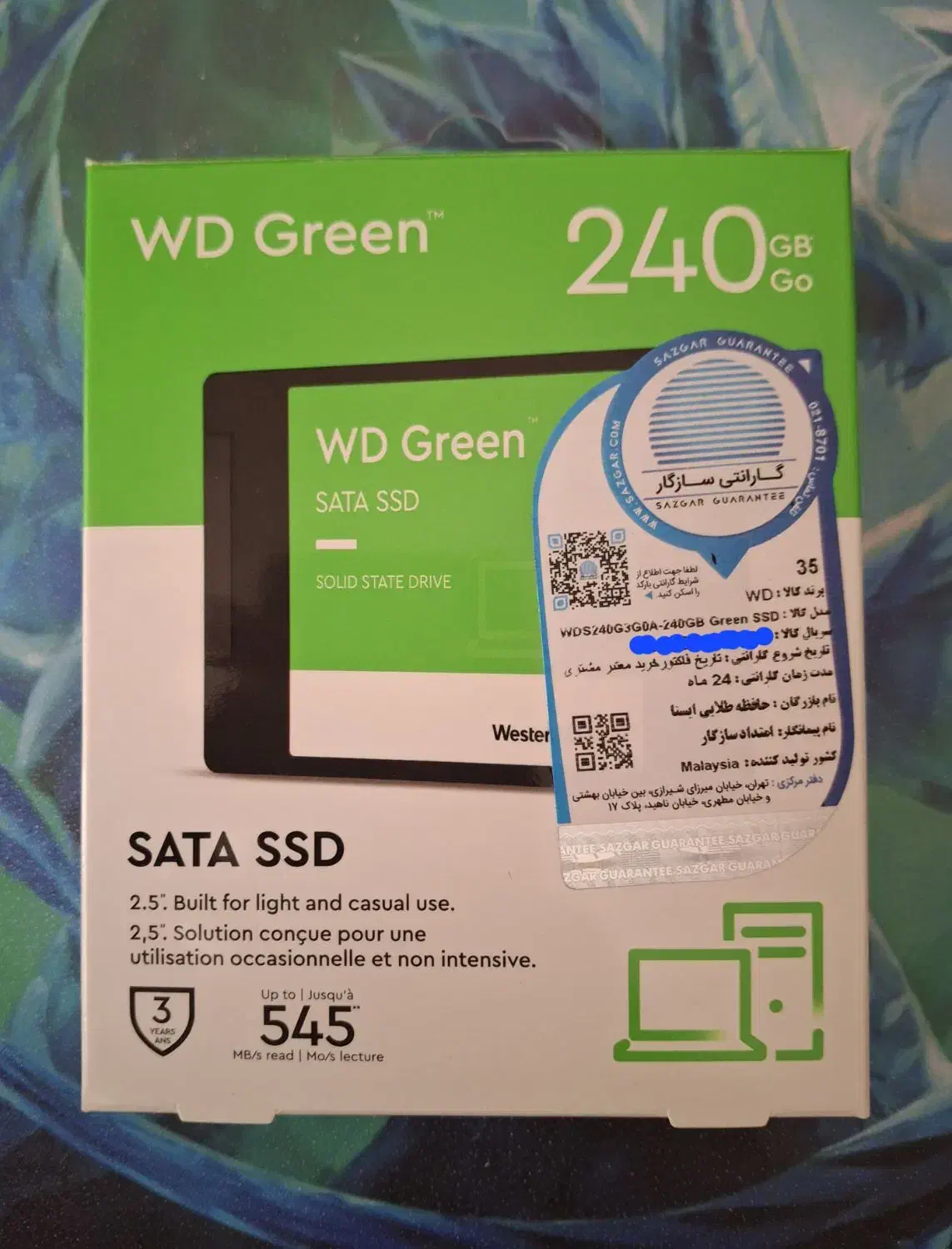 هارد ssd وسترن 240 گیگ|قطعات و لوازم جانبی رایانه|میانه, |دیوار