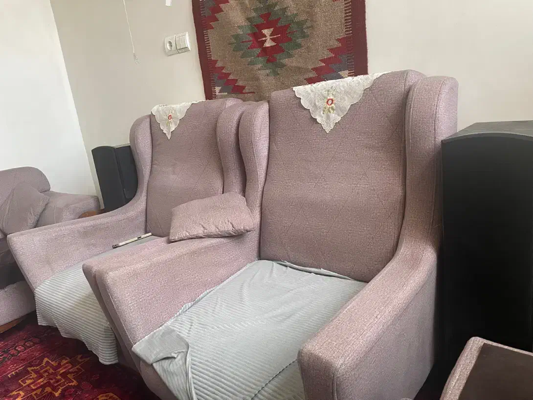 مبل ۷ نفره|مبلمان خانگی و میز عسلی|فولادشهر, مسکن مهر فولادشهر|دیوار