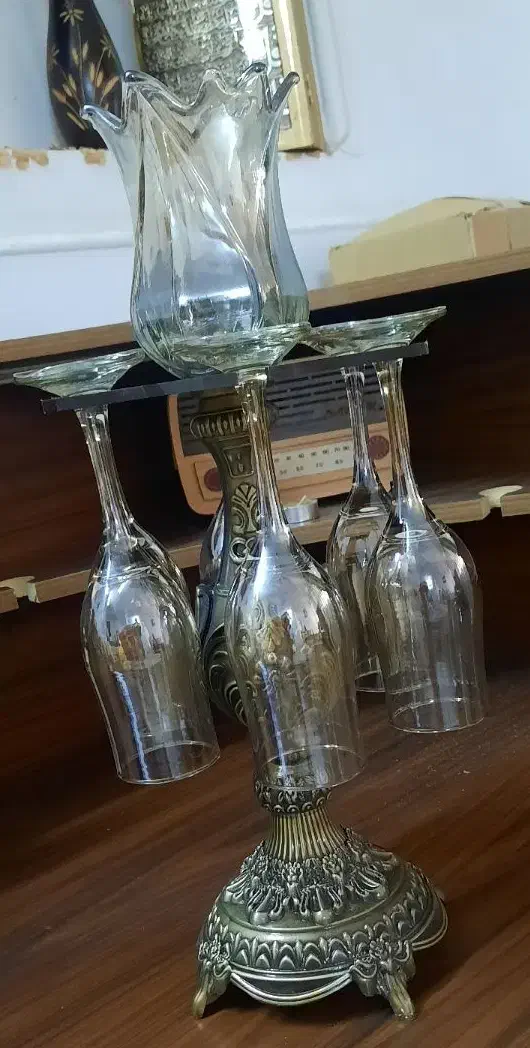 شمعدون طرح لاله|صنایع دستی و سایر لوازم تزئینی|کاشان, ملا حبیب‌الله شریف|دیوار