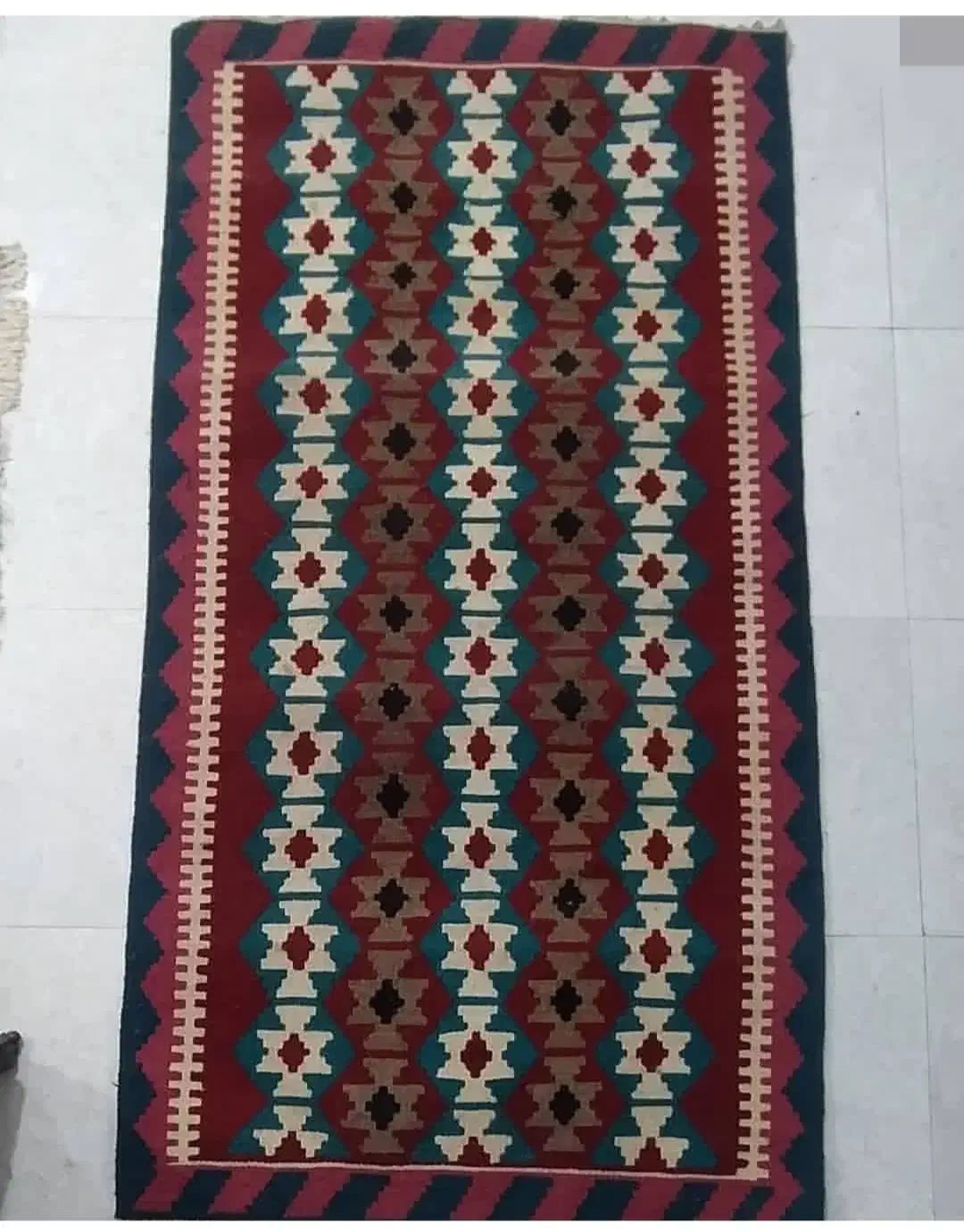 گلیم پشم دستبافت|گلیم، جاجیم، گبه|شیراز, رکن‌آباد|دیوار