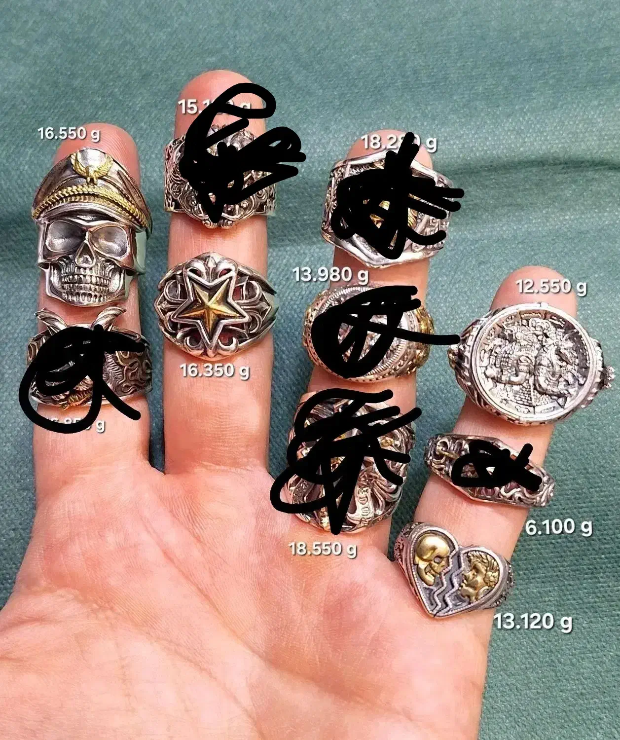 انگشتر های کلکسیونی خاص نقره|جواهرات|تهران, فرمانیه|دیوار