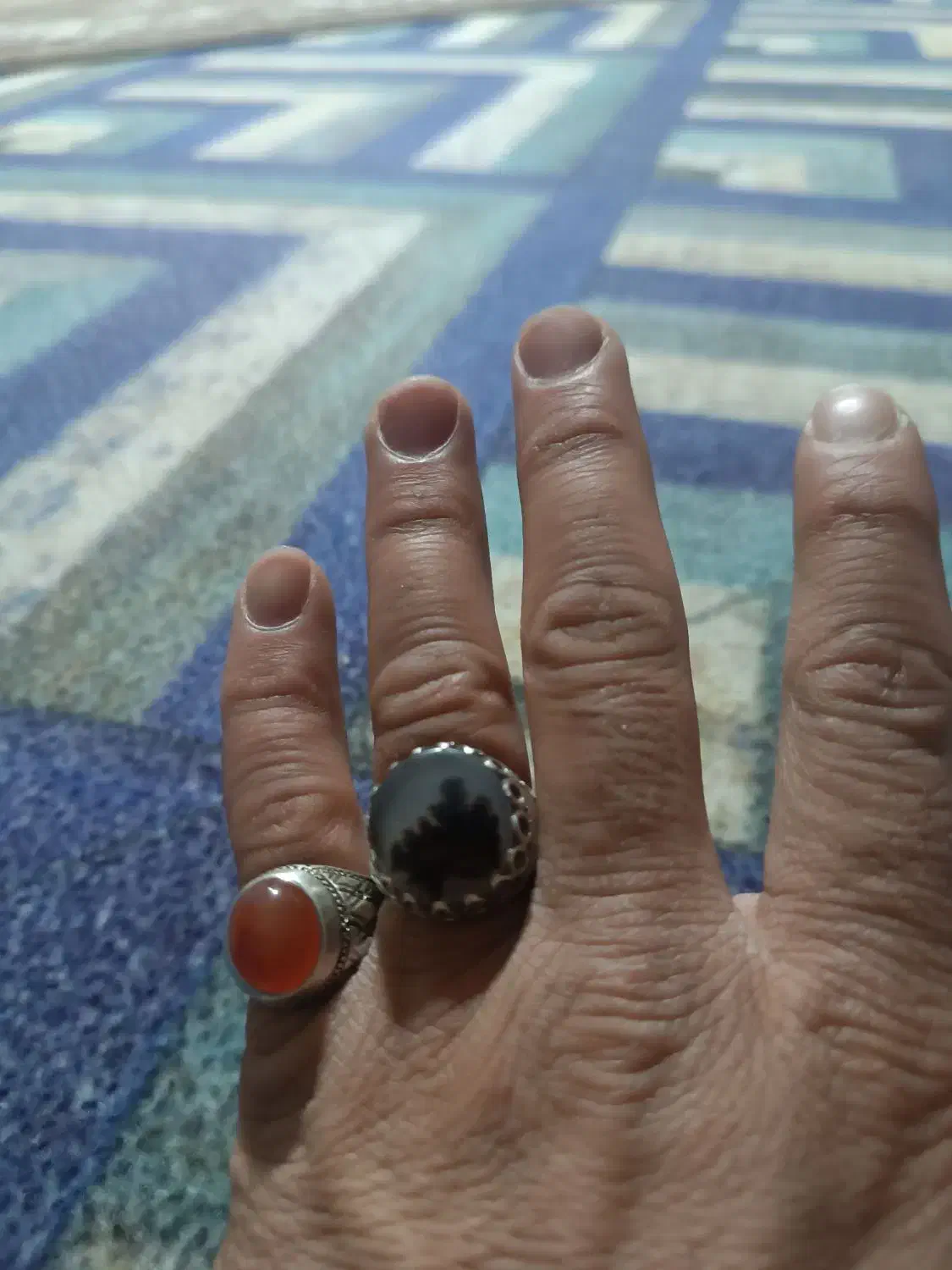 سه عدد انگشتر نقره دست ساز|کلکسیون اشیاء عتیقه|آران و بیدگل, |دیوار