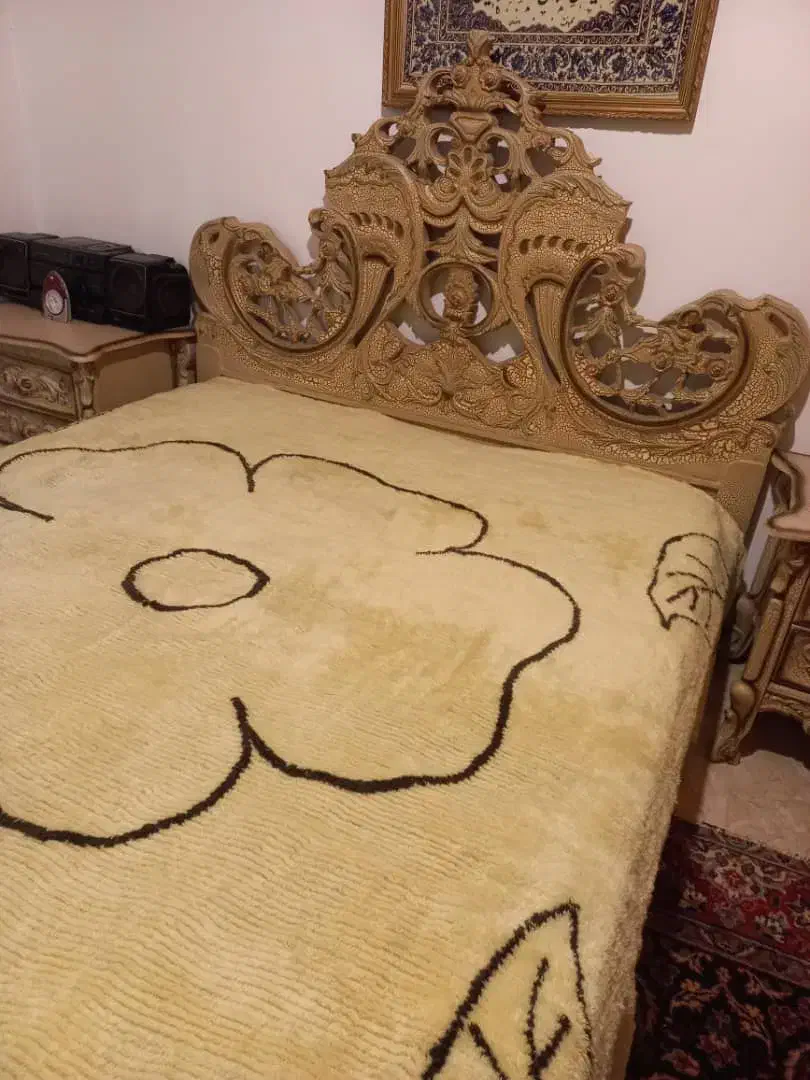 سرویس تخت خواب کاملا چوب|تخت و سرویس خواب|نوشهر, |دیوار