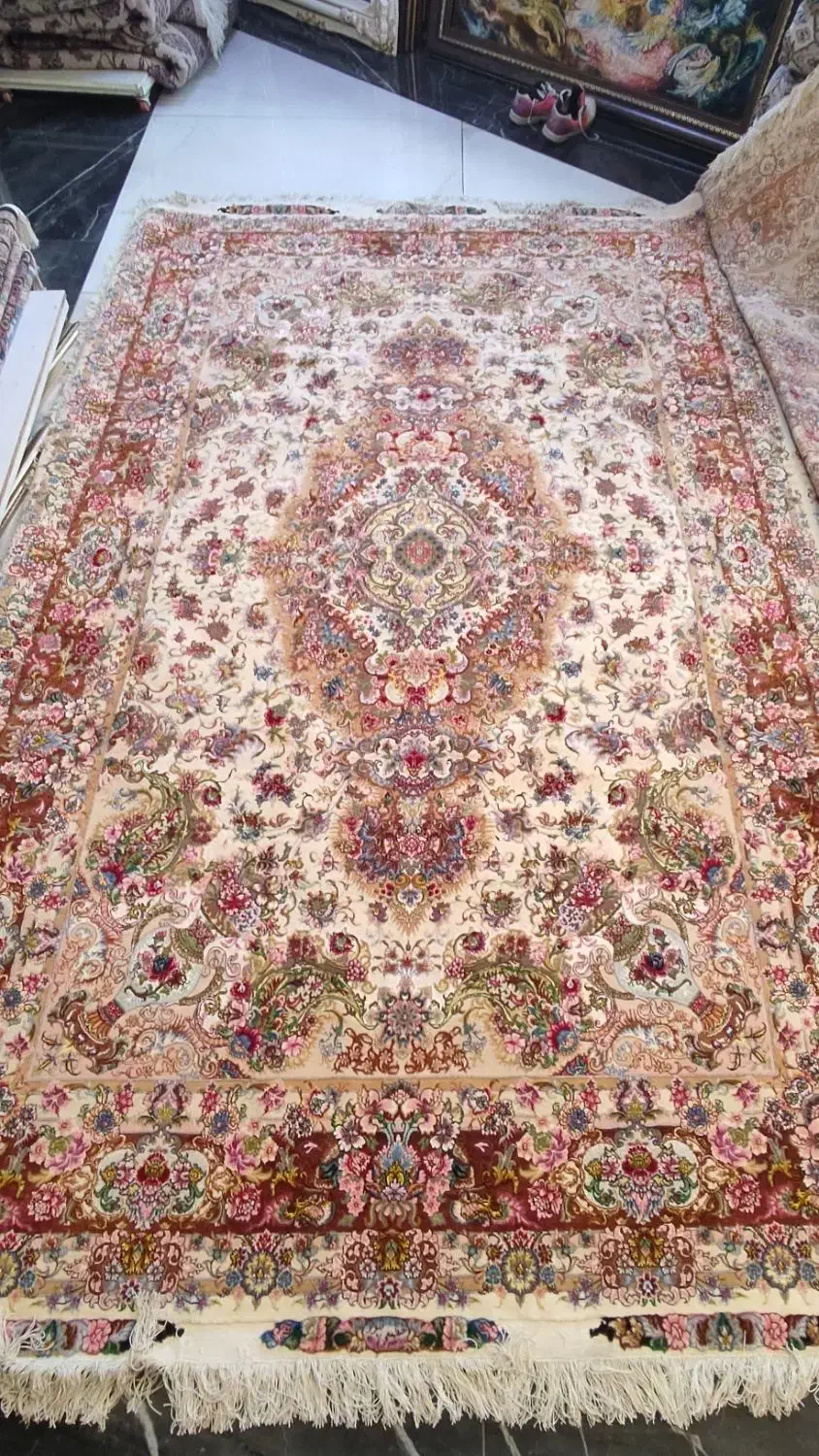 جفت فرش دستبافت ۶متری خطیبی گلدانی. ۵۵رج|فرش|تهران, پونک|دیوار