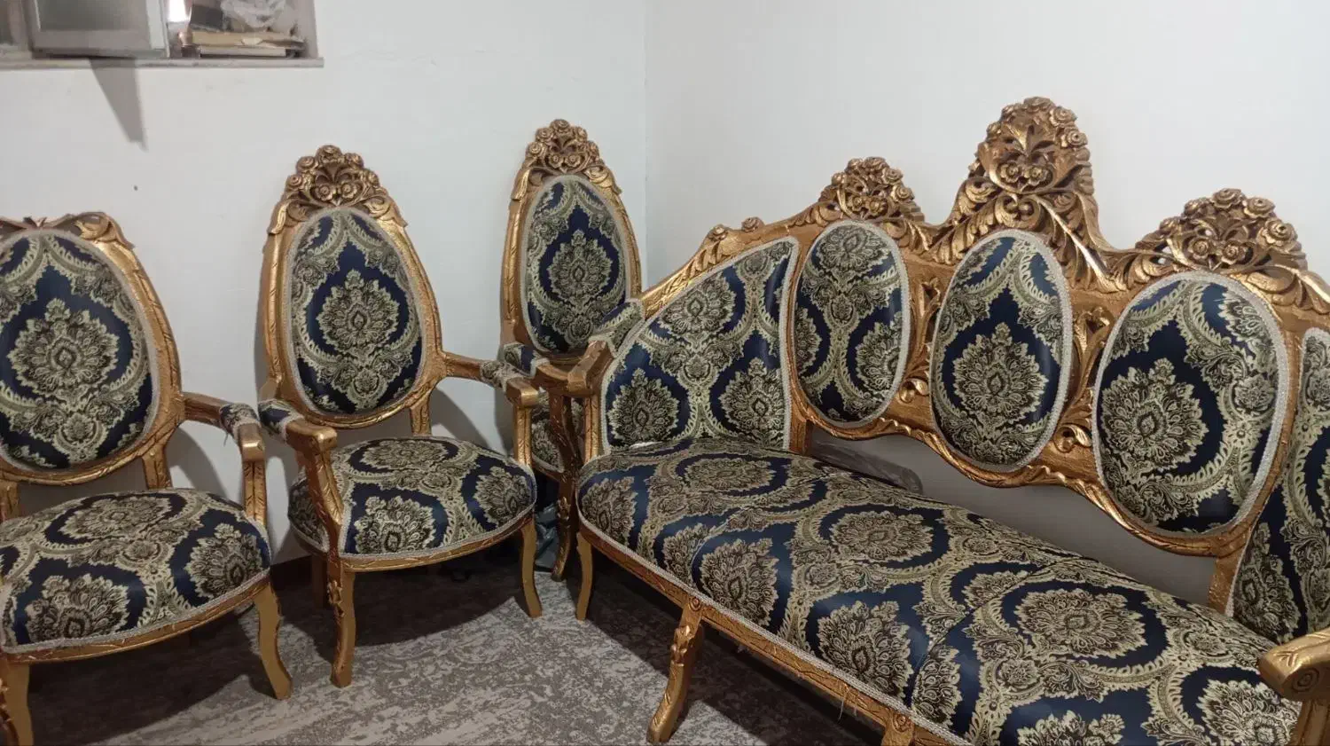 مبل سلطنتی|مبلمان خانگی و میز عسلی|خورموج, |دیوار