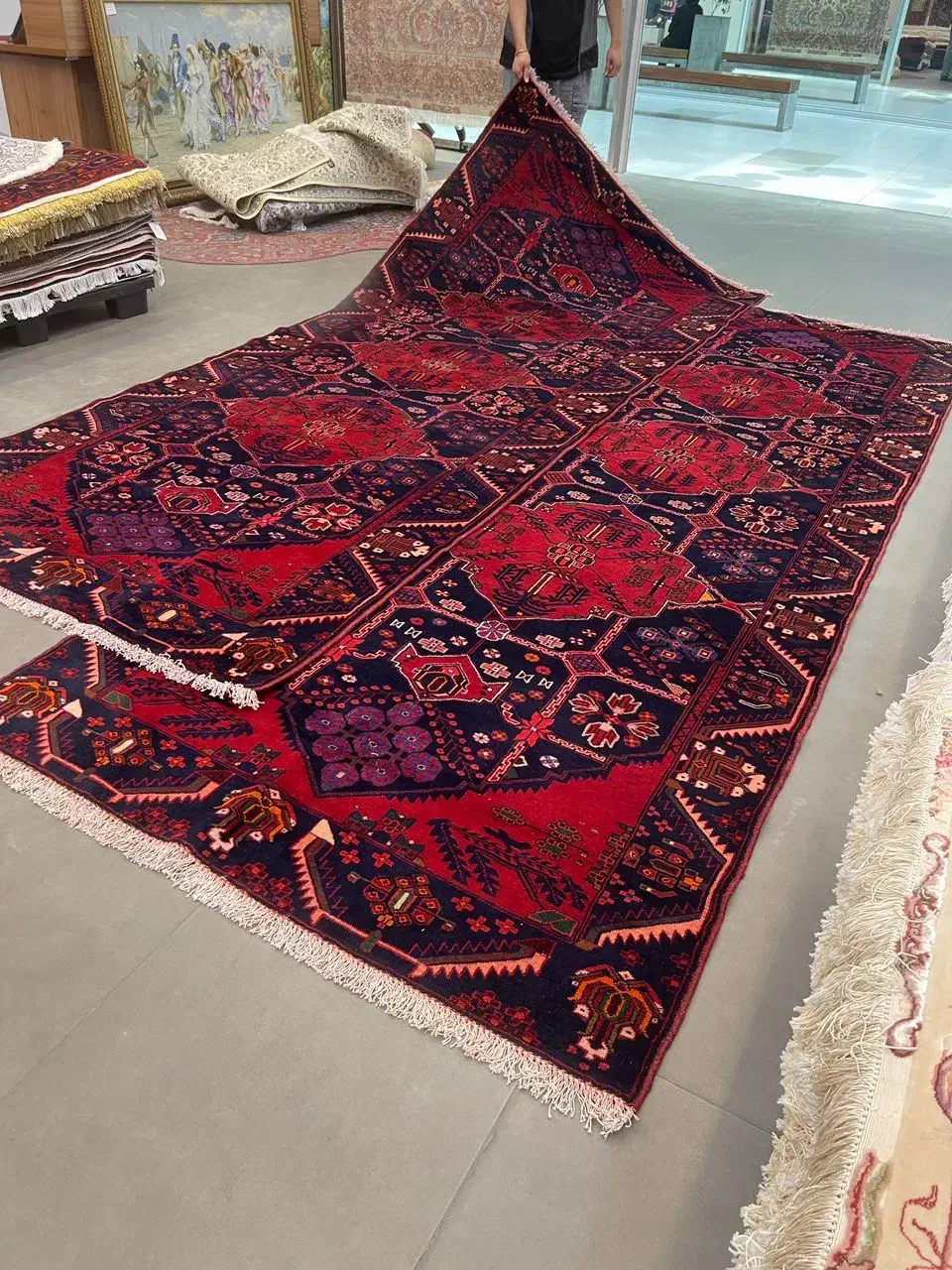 فرش دستباف (بساک) ۶ متری اشپزخانه و پذیرایی|فرش|مشکیندشت, |دیوار