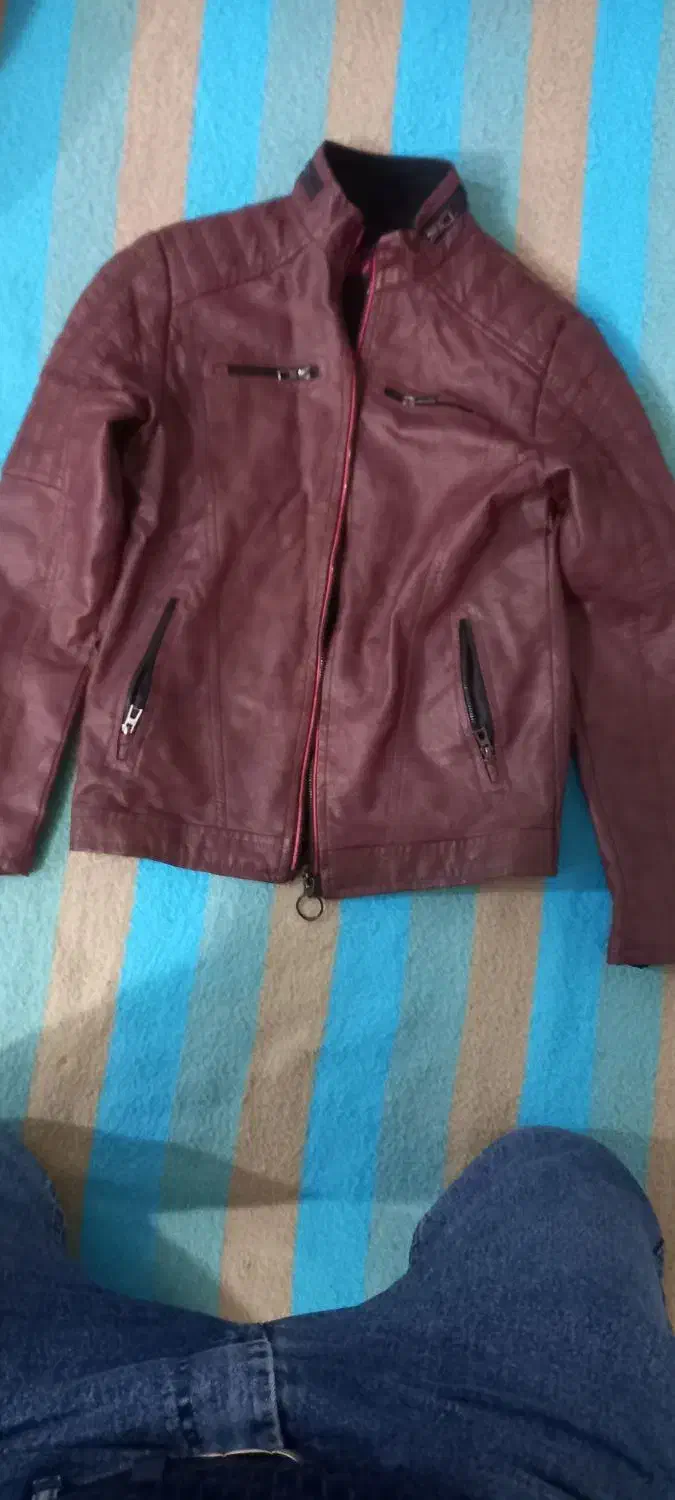 کاپشن چرم اصلی|لباس|بافق, |دیوار