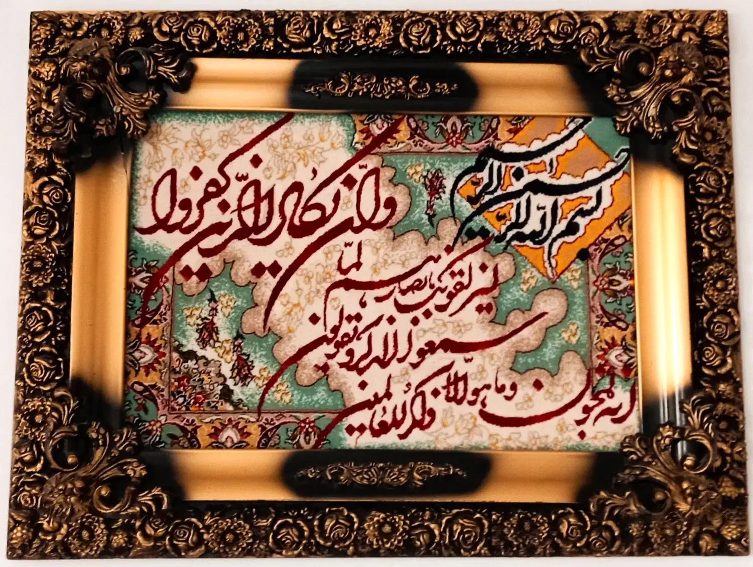 دو عدد تابلوفرش و  دوعدد گل|تابلو فرش|ایلام, |دیوار