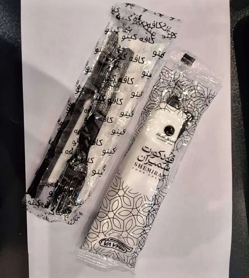 پک اختصاصی کارد و چنگال با پوشش سلفون|ظروف نگهدارنده، پلاستیکی، یکبارمصرف|دماوند, دماوند|دیوار