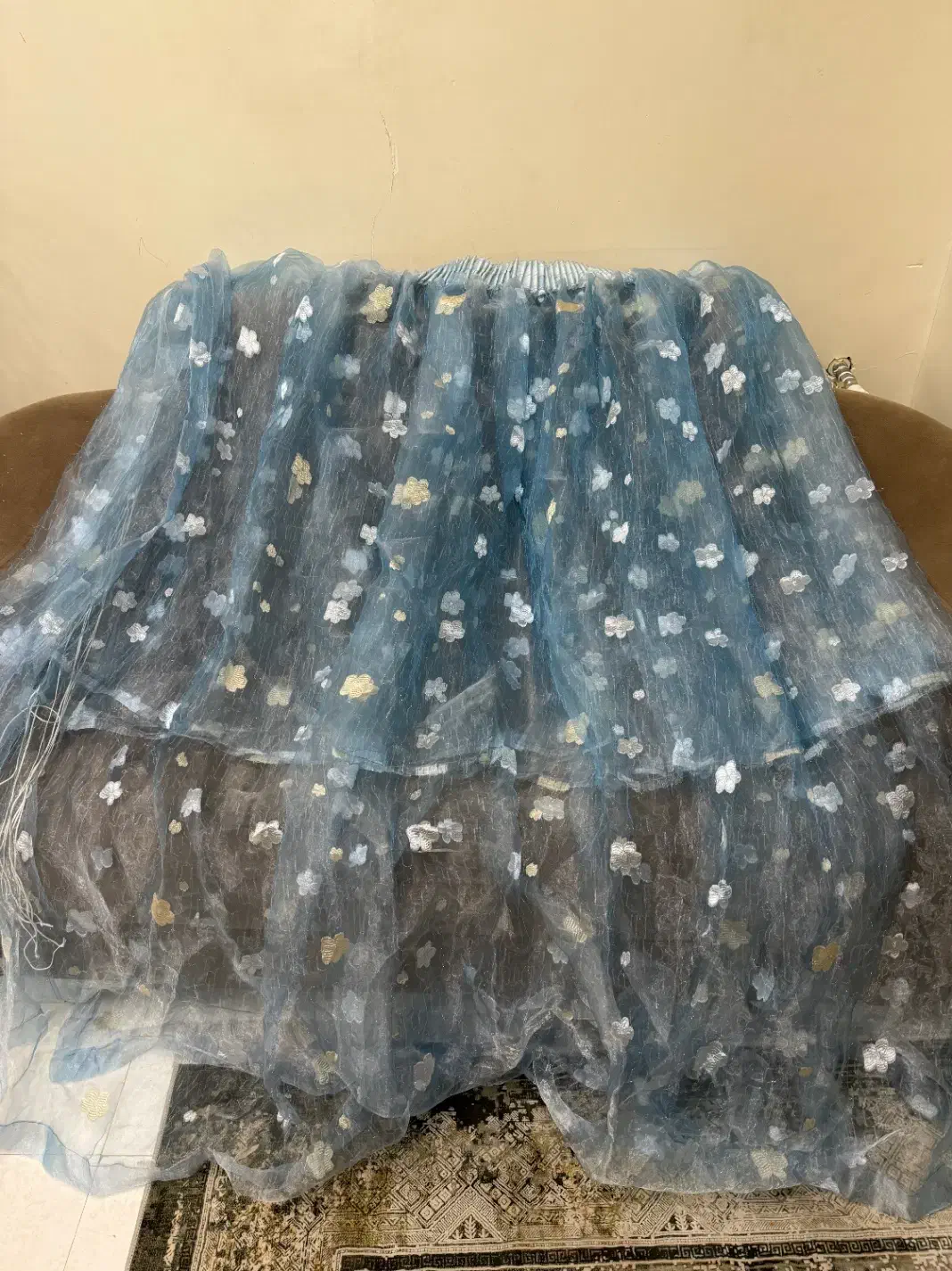 پرده حریر و آستر (دوخته شده)|پرده، رانر، رومیزی|تهران, باغ خزانه|دیوار