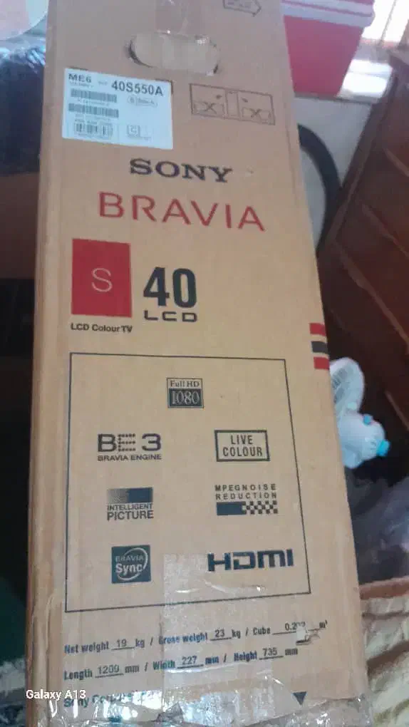 تلویزیون سونی s550a براویا ۴۰ اینچ|تلویزیون و پروژکتور|رشت, نظری|دیوار