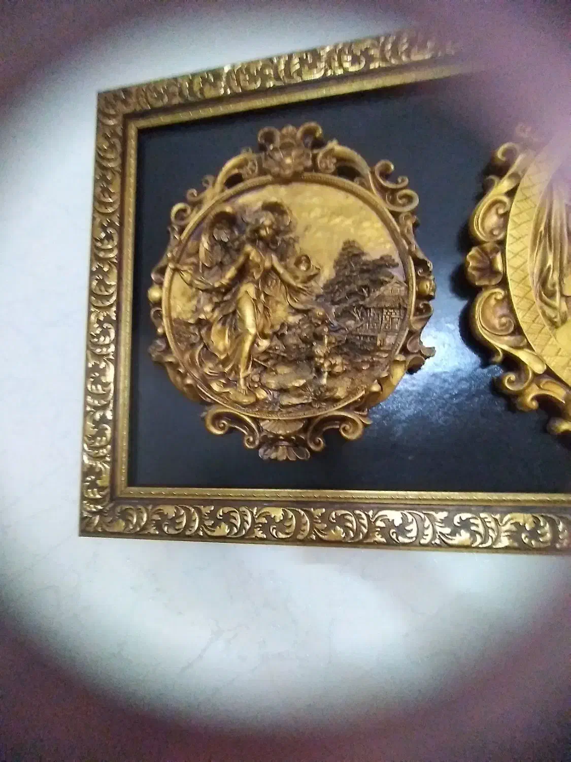 تابلوسه بعدی زرین شیک وفانتزی ابعاد۱/۵در۷۰|تابلو، نقاشی، عکس|گلبهار, شهر جدید گلبهار|دیوار