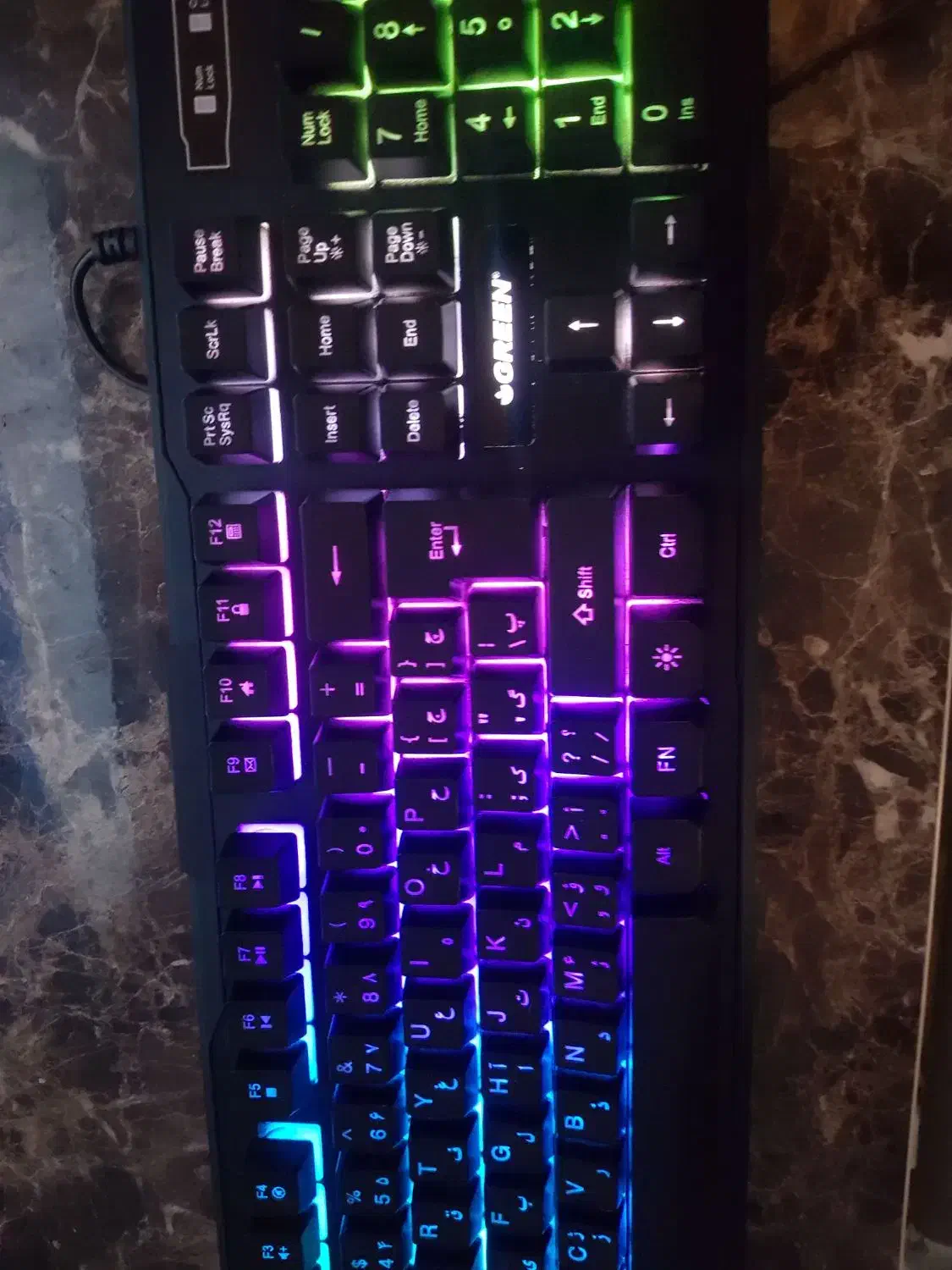 کیبورد green gk-601 rgb|قطعات و لوازم جانبی رایانه|تهران, خزانه|دیوار