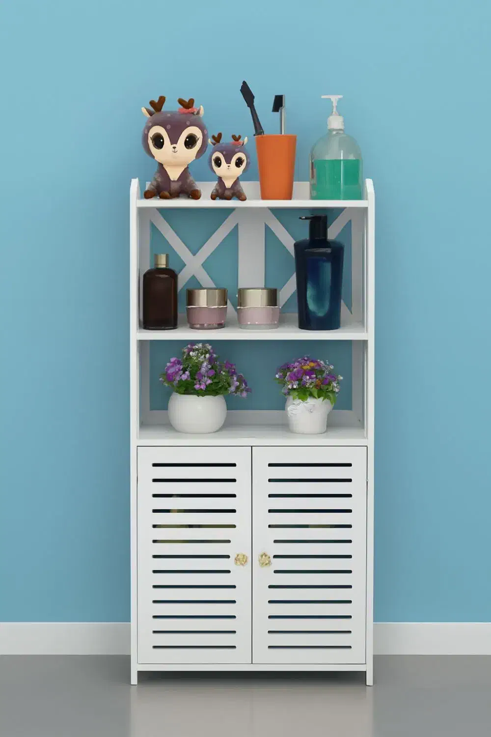 شلف استند ایستاده حمام توالت کابینتی جاکتابی بزرگ|لوازم حمام|مشهد, مقدم|دیوار