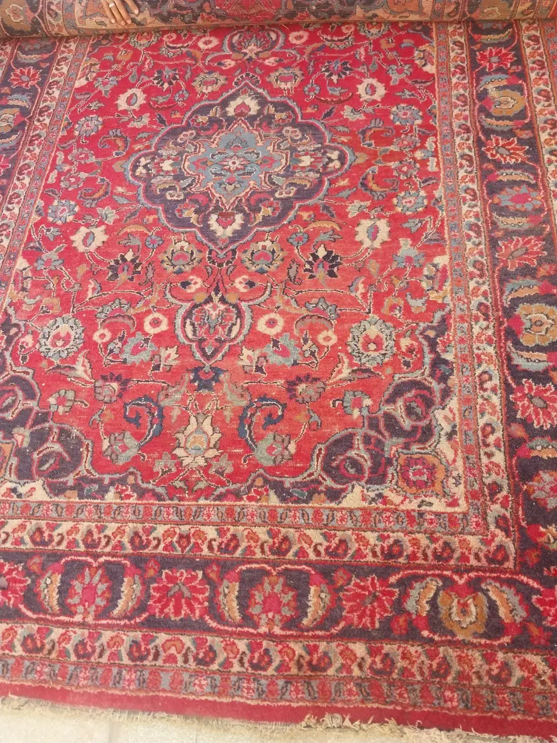 فرش دسته دو قدیمی|فرش|طبس, |دیوار