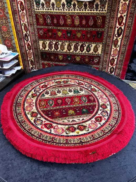 فرش گرد قطر ۱ متر قرمز|فرش|تهران, شکوفه (عبدل آباد)|دیوار