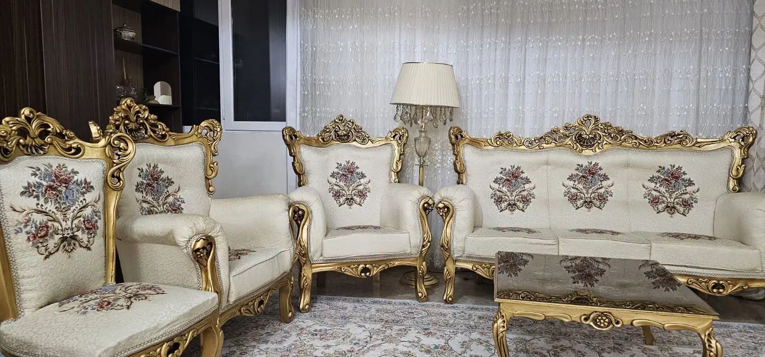 سرویس مبلمان9نفره شیک|مبلمان خانگی و میز عسلی|کرمانشاه, |دیوار