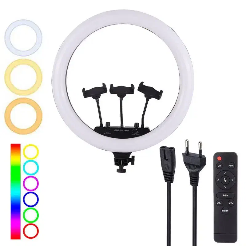 رینگ لایت 26 سانتی بهمراه پایه فلزی 2 متری|لامپ و چراغ|قم, زند آباد|دیوار