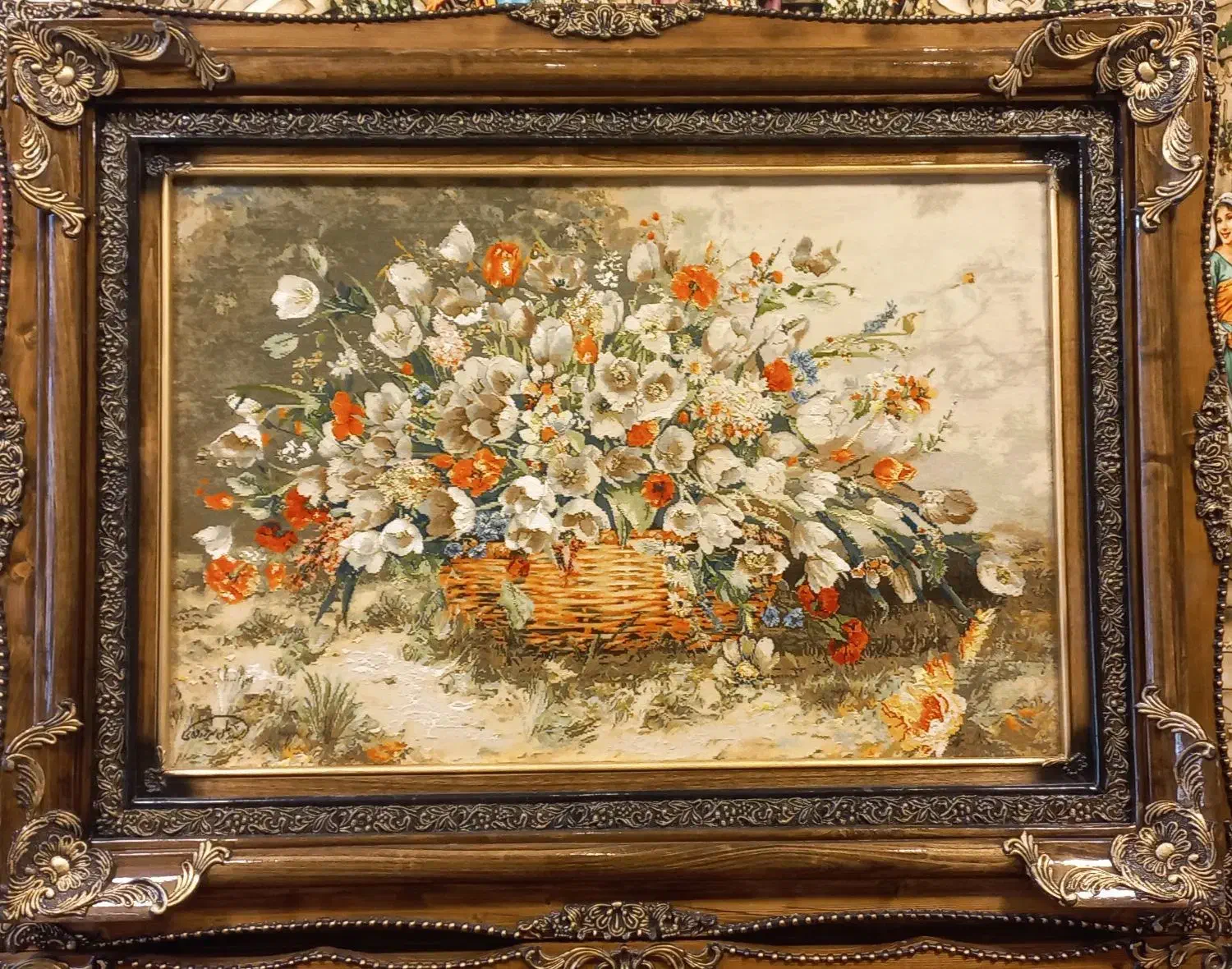 تابلو فرش دستبافت ۵۰رج تبریز چله ابریشم|تابلو فرش|اردبیل, |دیوار