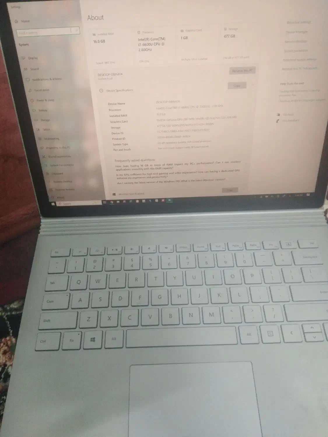 لب تاپ سورفیس بوک ۱ book تبلت شو|رایانه همراه|قم, انسجام|دیوار