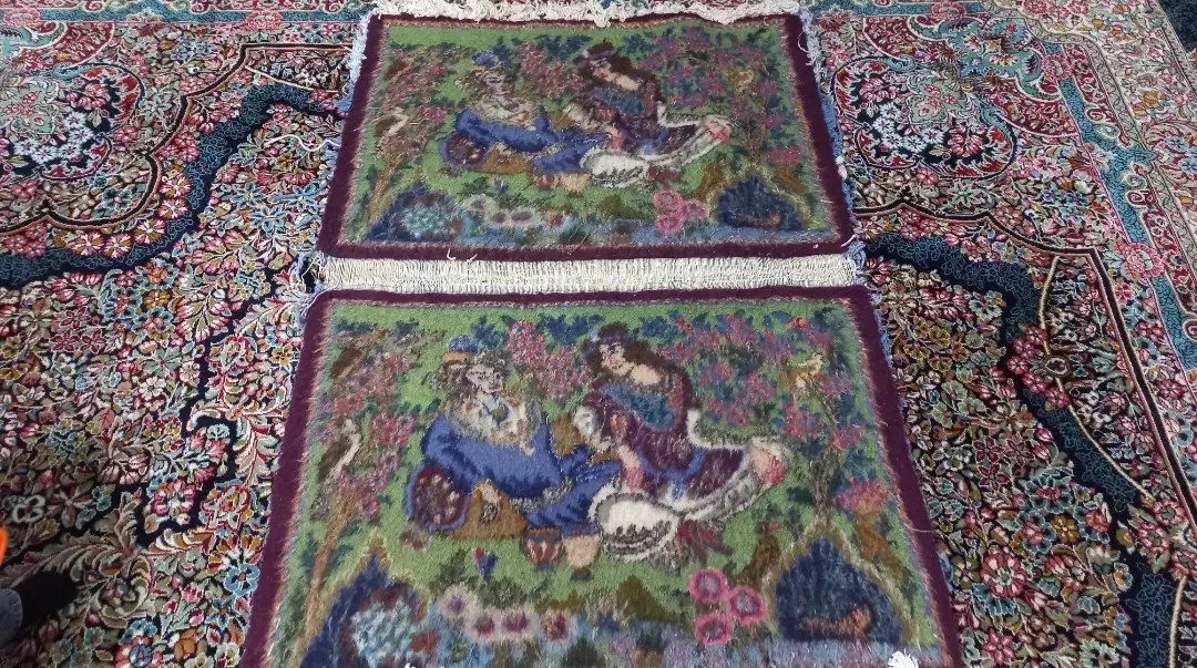 پشتی و تابلو دست بافت|تابلو فرش|مشهد, بهمن|دیوار