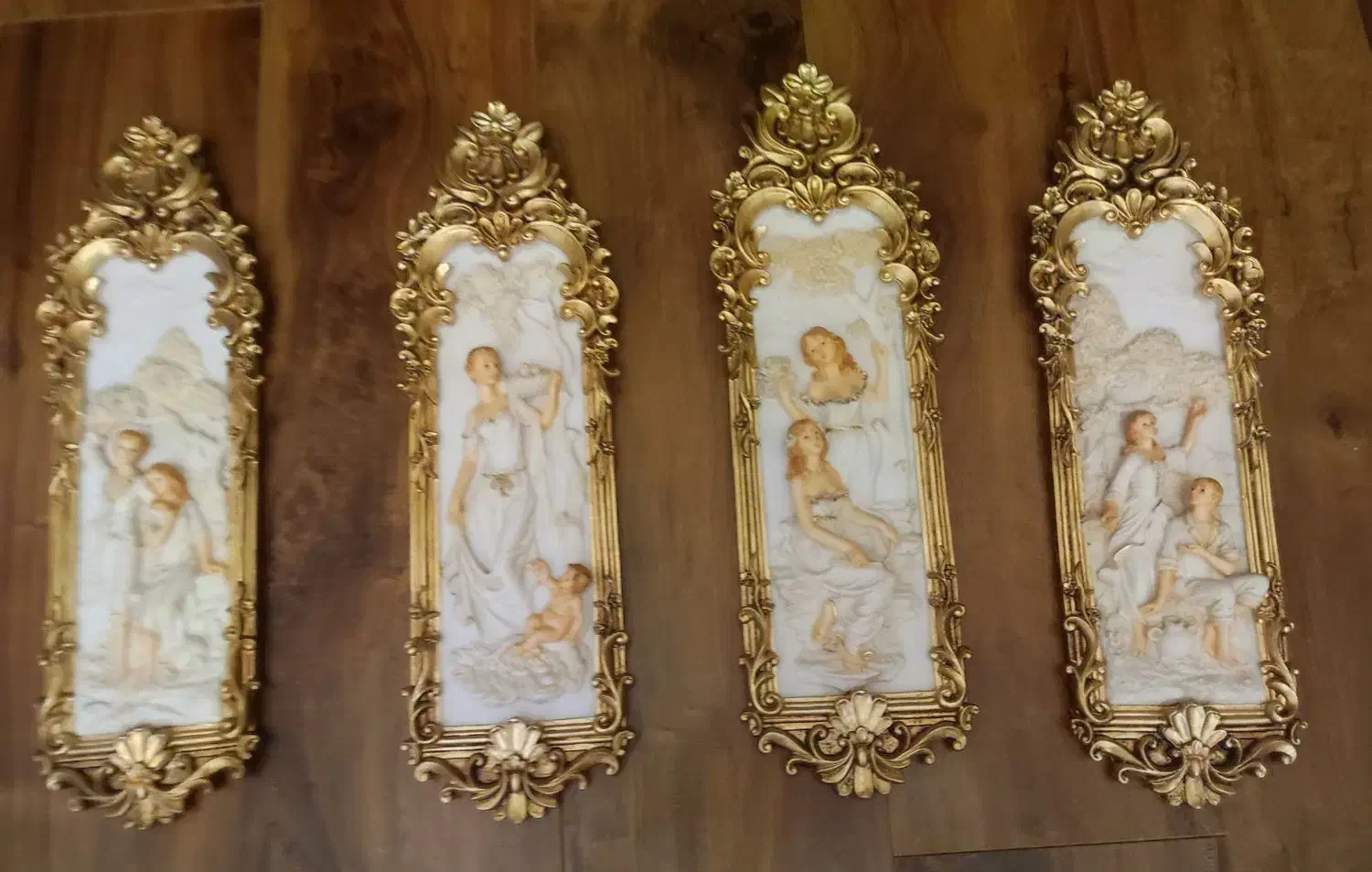 تابلو چینی سلطنتی ۴ تایی|تابلو، نقاشی، عکس|بندر انزلی, سی متری|دیوار