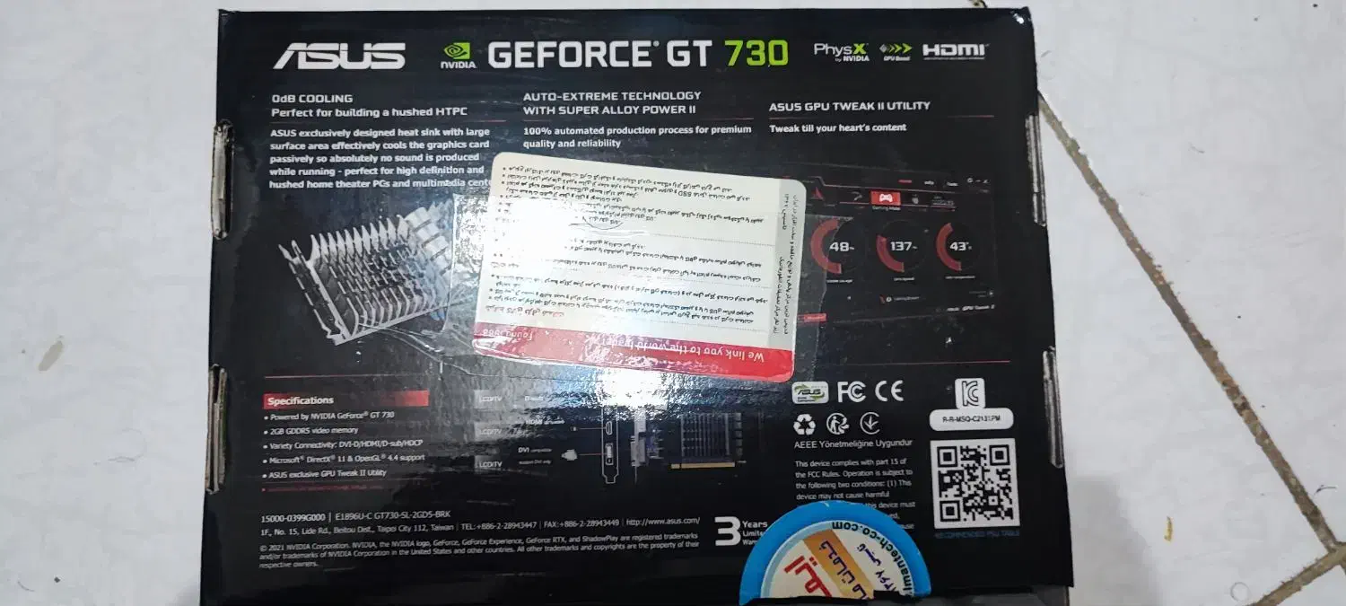کارت گرافیک  asus gt 730|قطعات و لوازم جانبی رایانه|تهران, کاج|دیوار