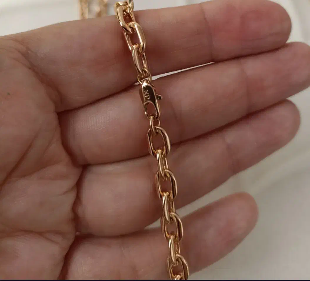 زنجیرودستبندهرمس برندژوپینگ مشابه طلاآبکاری18عیار|زیورآلات و اکسسوری|املش, |دیوار