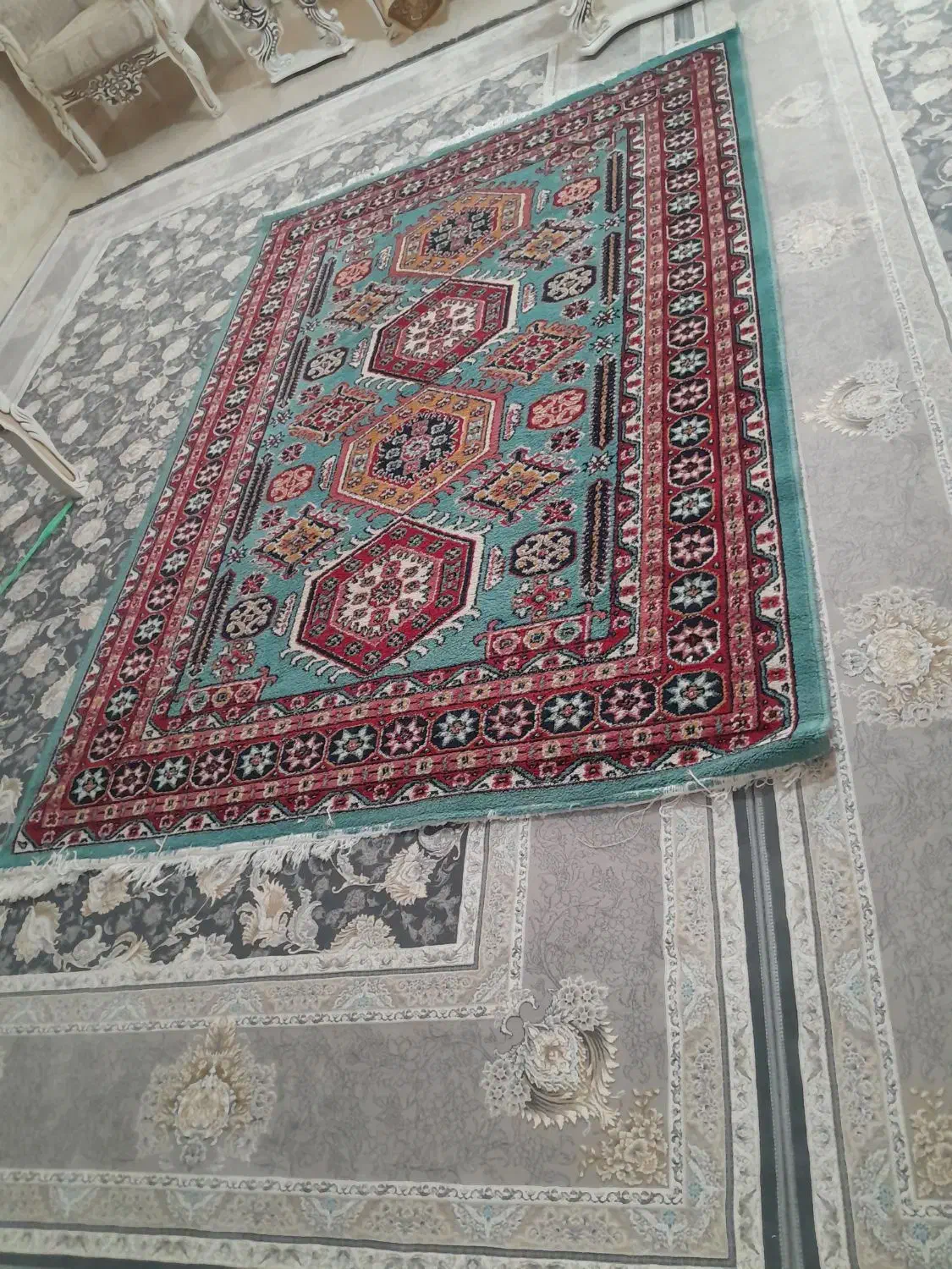 دو عدد قالی سه متری و یک دریک تمیز قابل استفاده|فرش|محمدیه-قزوین, |دیوار