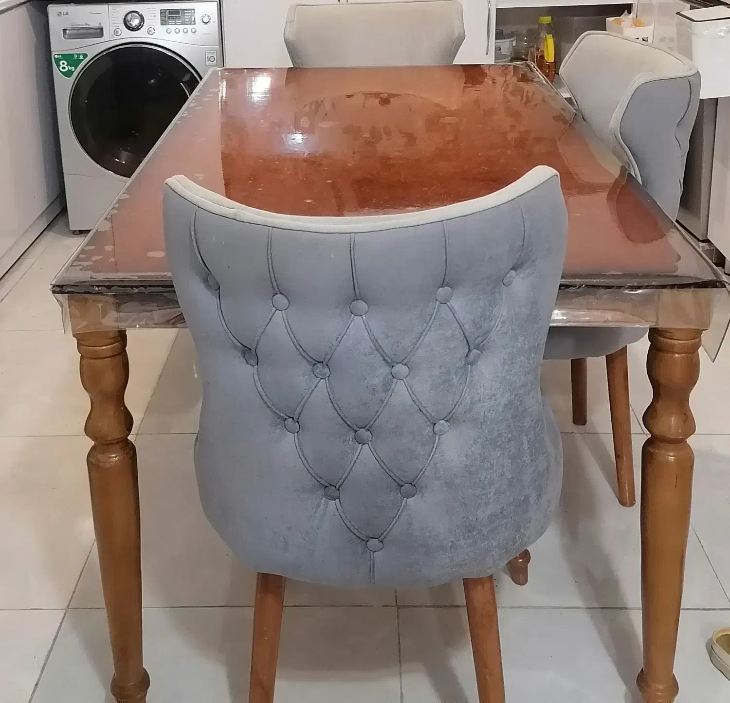 میز صندلی چوبی 6نفره|میز و صندلی غذاخوری|بوکان, |دیوار