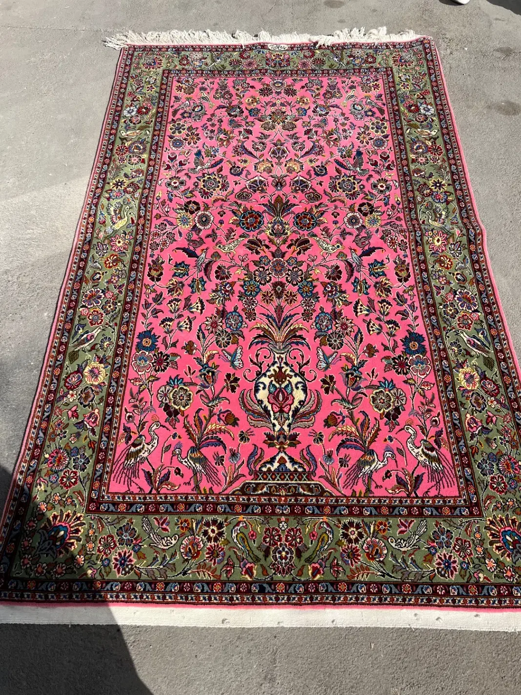 قالیچه گل ابریشم|فرش|نسیمشهر, |دیوار