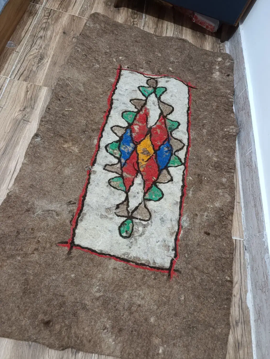 نمد ترکمنی|گلیم، جاجیم، گبه|سبزوار, شرق کال میانی|دیوار