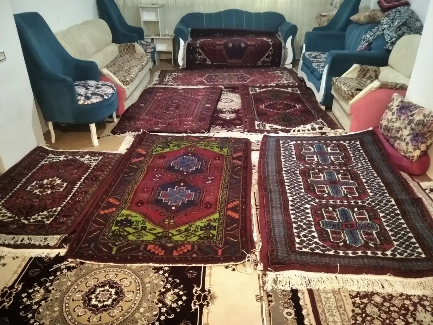 فرش دستباف خمسه|فرش|اقبالیه, |دیوار