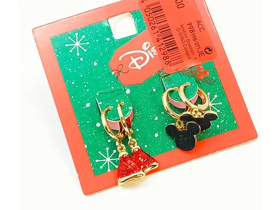 گوشواره حلقه ای دو جفتی با آویز میکی موس چند رنگ|بدلیجات|خرمآباد, |دیوار