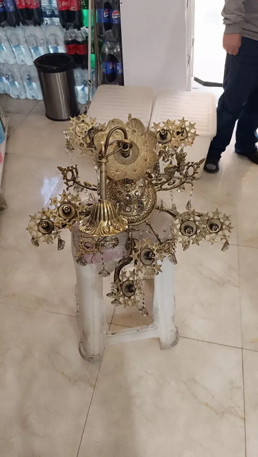 لوستر برنزی|لوستر و چراغ آویز|فردیس, داوری|دیوار