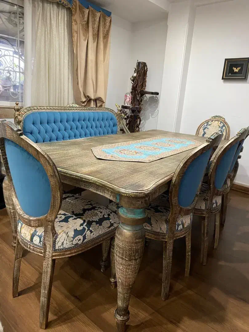 مبل کلاسیک فرانسوی همراه با غذاخوری|مبلمان خانگی و میز عسلی|لاهیجان, گلستان|دیوار