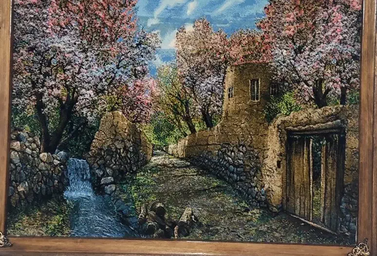 تابلو دستبافت باغ گیلاس|تابلو فرش|خرمآباد, |دیوار