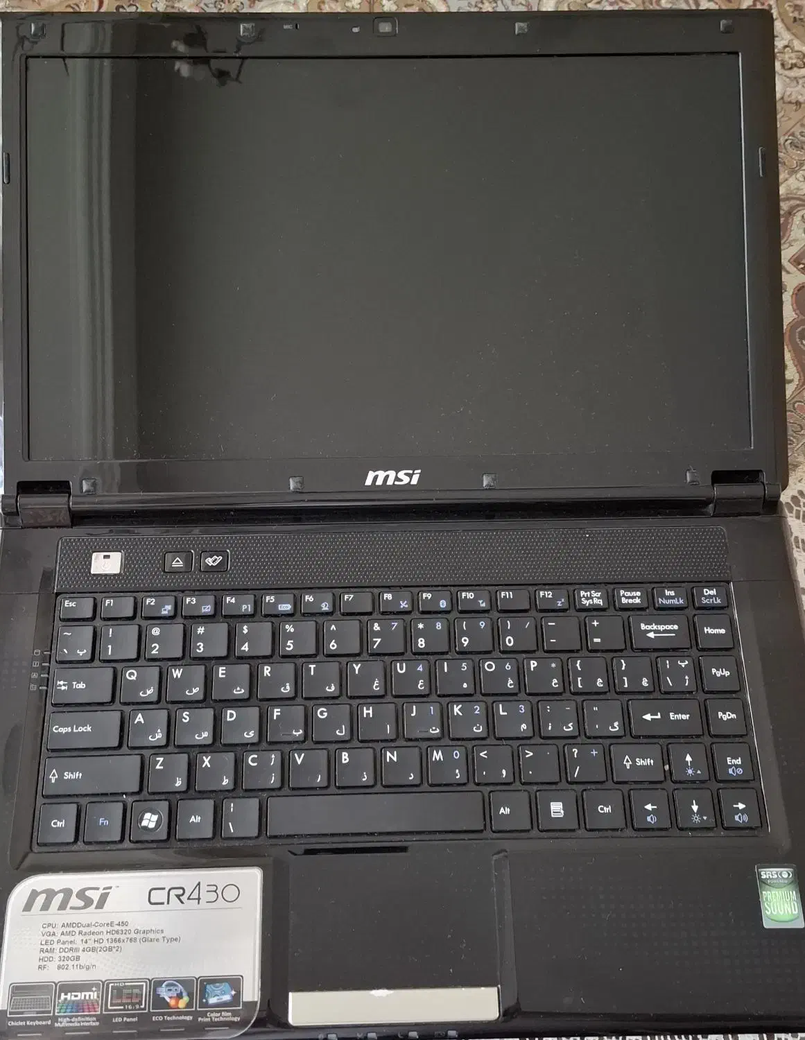 لپ تاپ msi مدل 430|رایانه همراه|تهران, مهران (سیدخندان)|دیوار