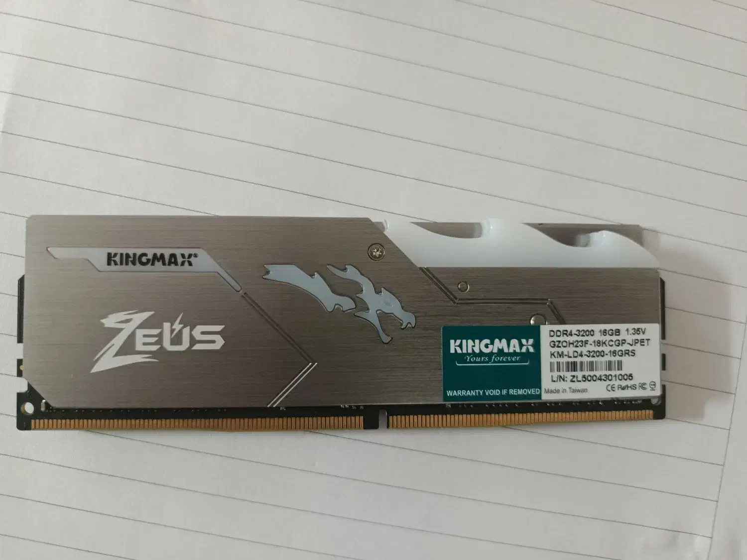 KINGMAX Zeus Dragon RGB  16gig ddr4|قطعات و لوازم جانبی رایانه|تهران, قصر فیروزه ۱|دیوار
