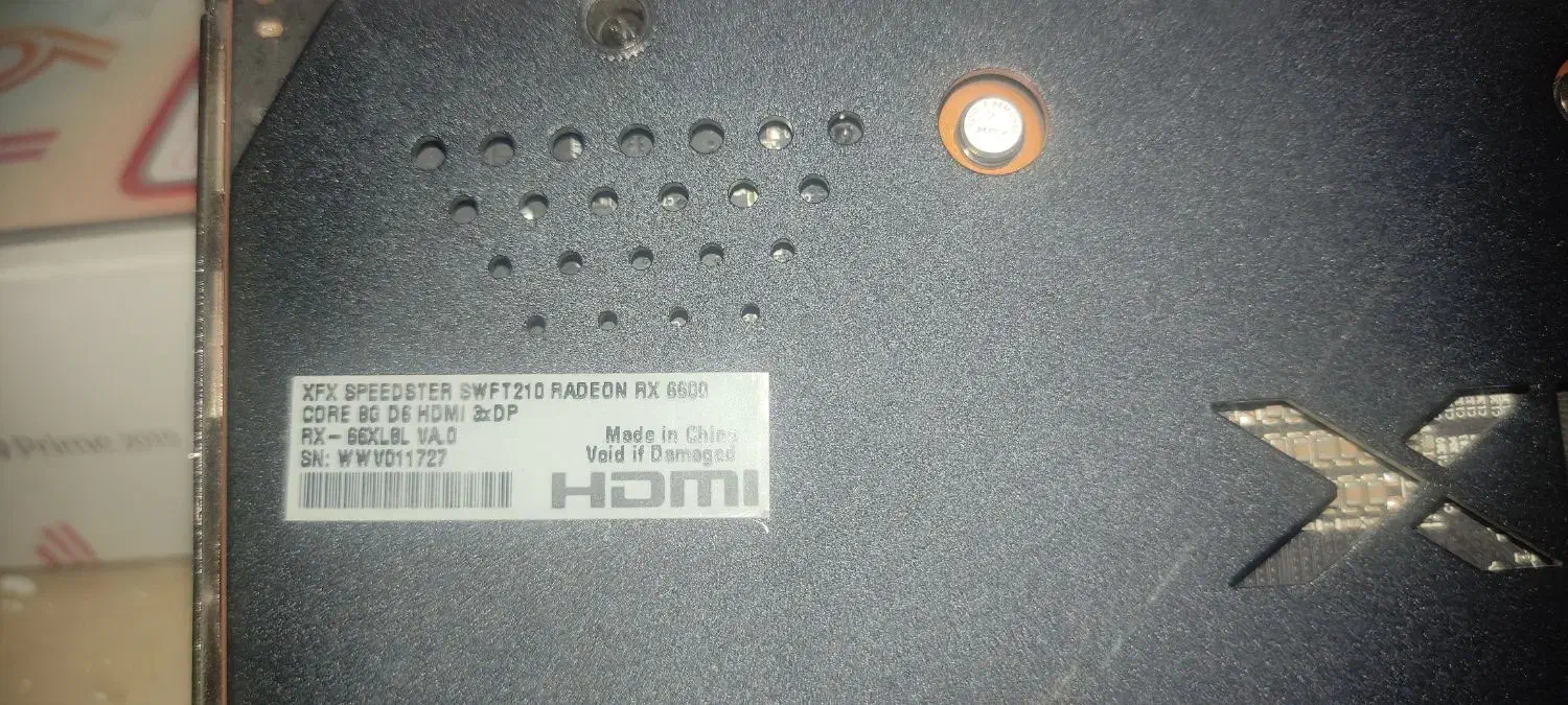 xfx6600 دو روز کار کرده|قطعات و لوازم جانبی رایانه|قروه, |دیوار