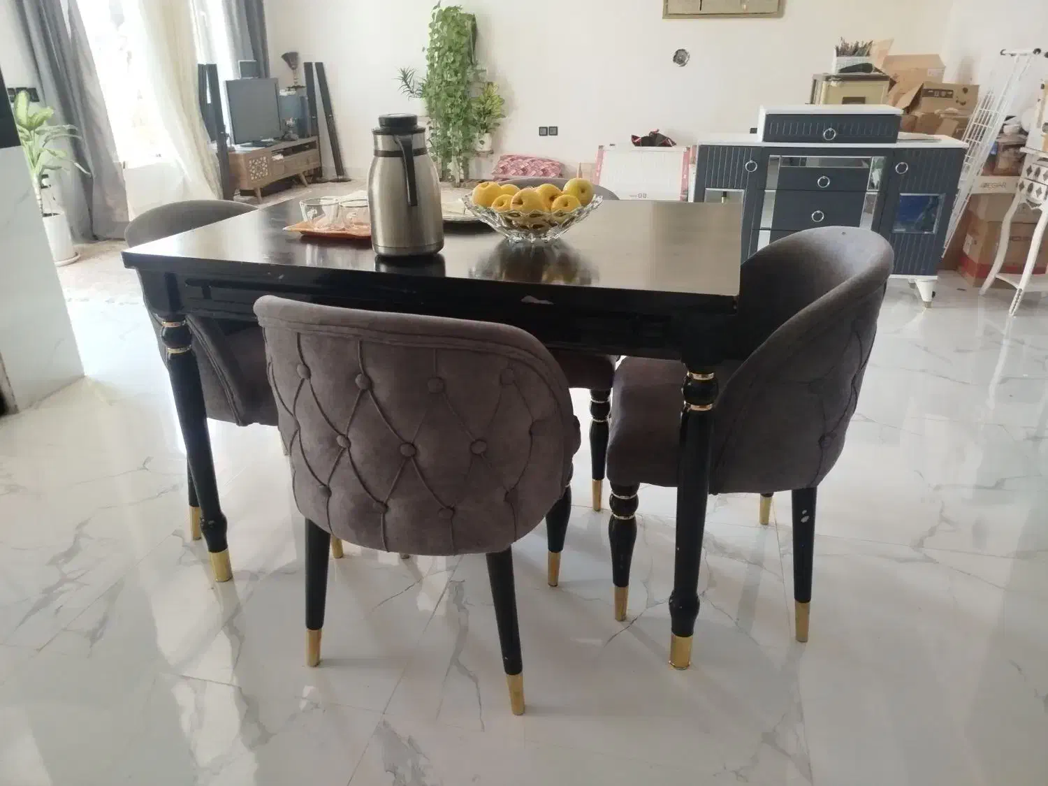 میز غذاخوری 4نفره|میز و صندلی غذاخوری|هندمینی, |دیوار