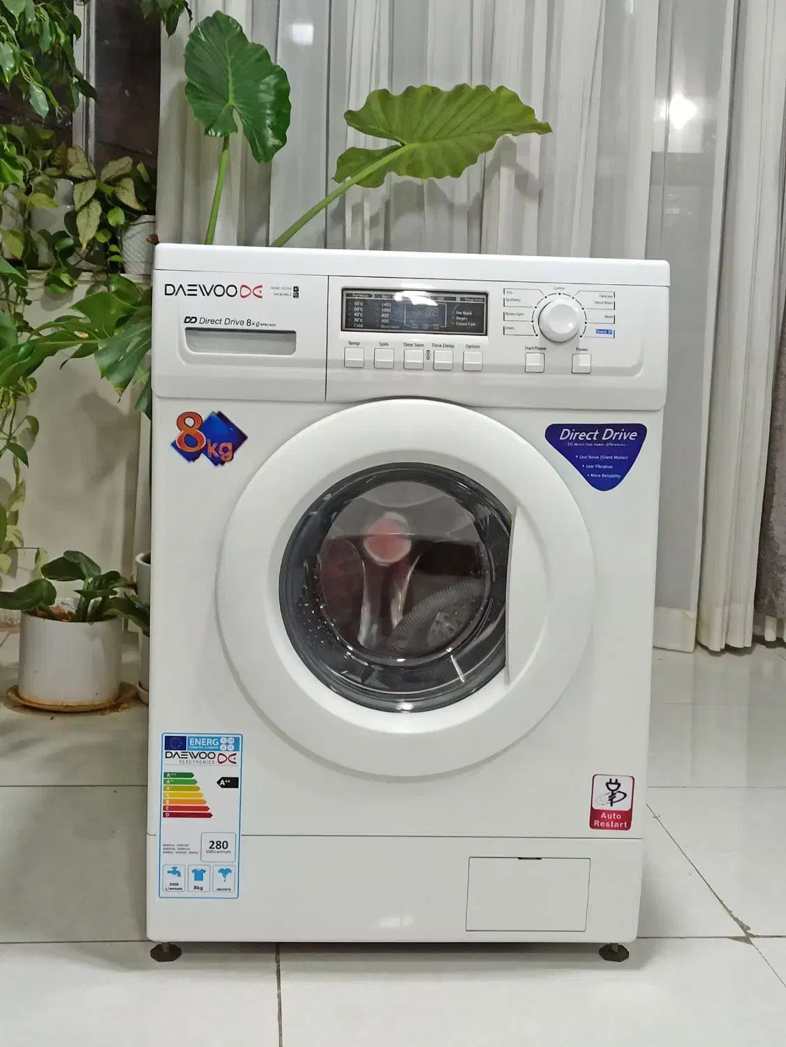 لباسشویی دوو 8کیلویی گیربکسی اصل کره درحد جهیزیه|ماشین لباسشویی و خشککن لباس|مشهد, هفت تیر (نه دره)|دیوار